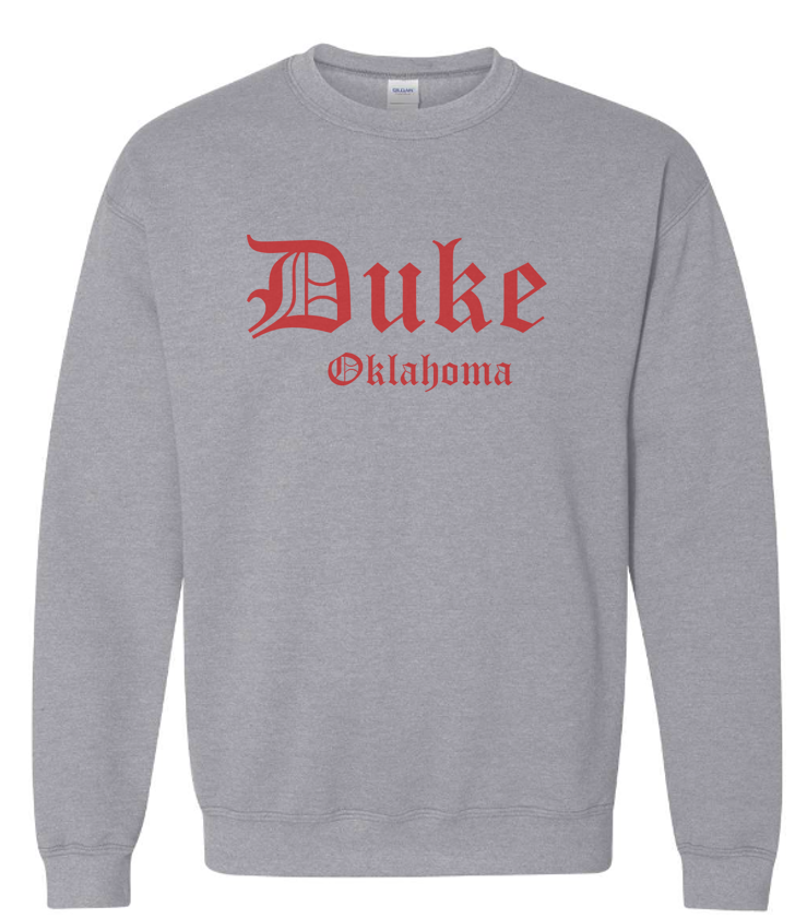 Duke crewneck sweatshirt grey on sale